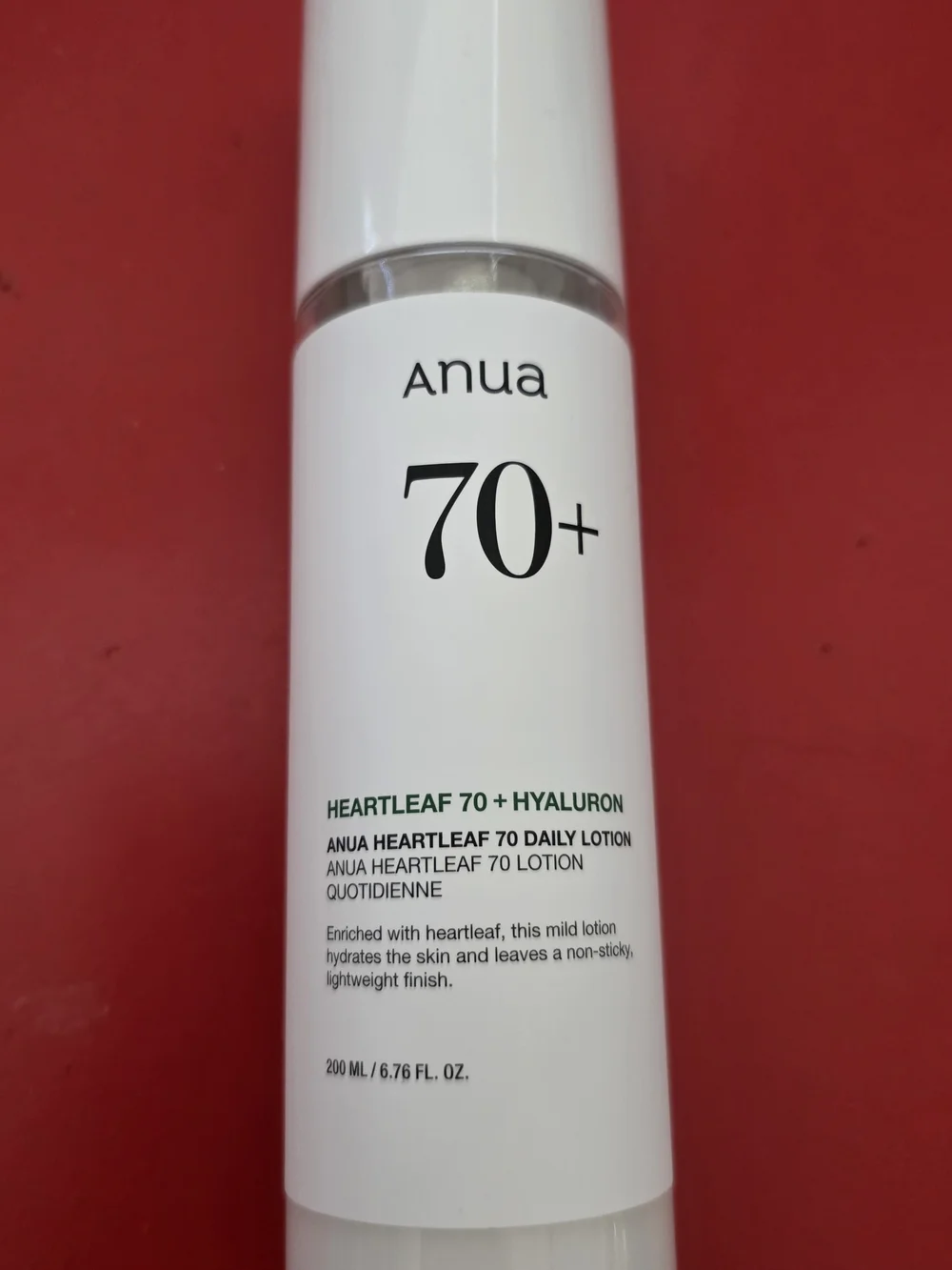 new Anua Heartleaf 70+ Hyaluron Daily Lotion 200ml